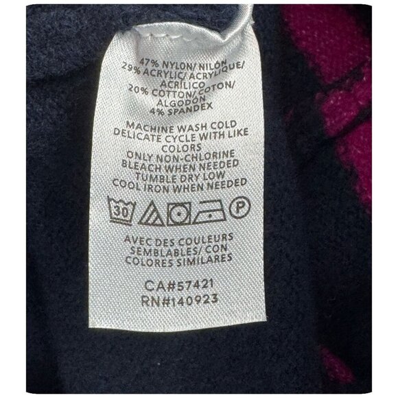 LOFT Long Sweater Cardigan Midi Dress Striped Navy Blue Button Front Size M - Picture 8 of 10